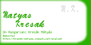 matyas kresak business card